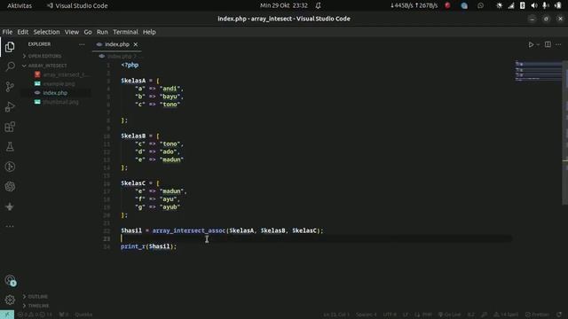 Funtion PHP - array_intersect_assoc(). смотреть онлайн