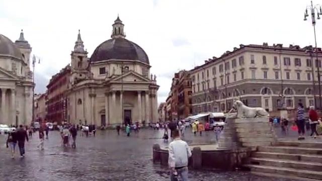 Рим, Пьяцца дель Пополла. Rome, Piazza del Popolo, Сентябрь 2014 смотреть онлайн