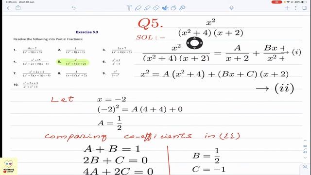 FSc Math Part 1 Exercise 5.3 complete solution Lecture 43 | eLabrary| Partial Fractions Case III смотреть онлайн