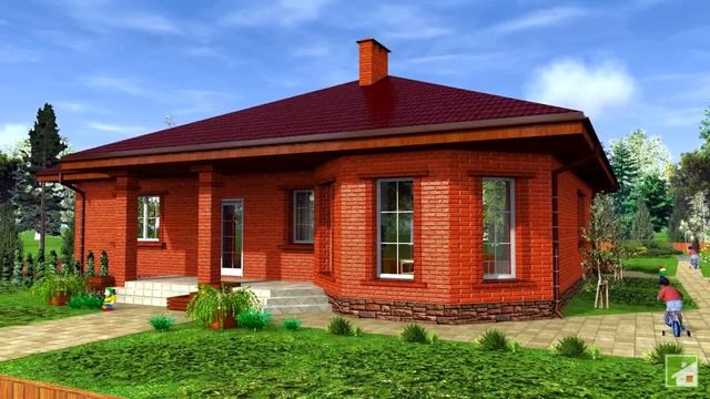 Проекты одноэтажных домов из кирпича – современная классика смотреть онлайн