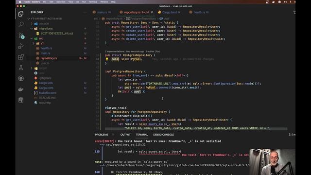 18. API REST con Actix Web | SQLX | Sesiones prácticas смотреть онлайн