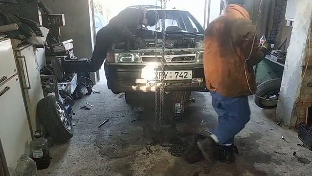 Как снять мотор с Nissan Sunny CD20 за 1 час смотреть онлайн
