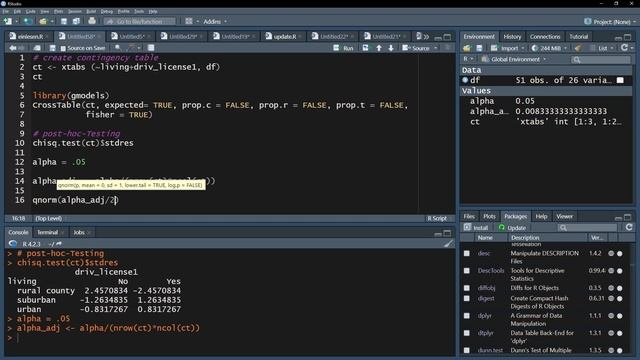 Post-hoc tests for Chi Square test of Independence in R смотреть онлайн