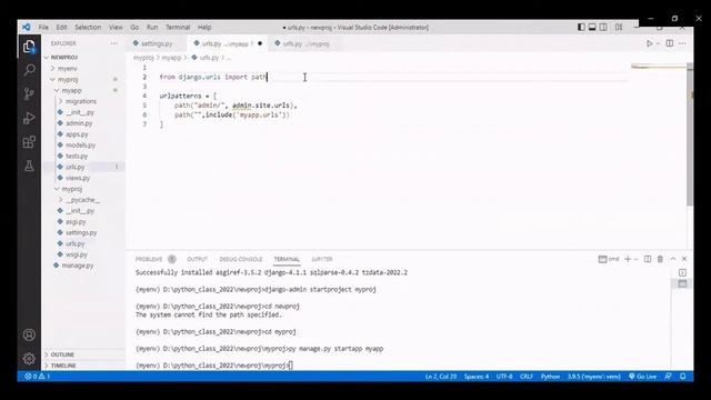Python - Django: How to create your first app in Django - vscode -Learn Django смотреть онлайн