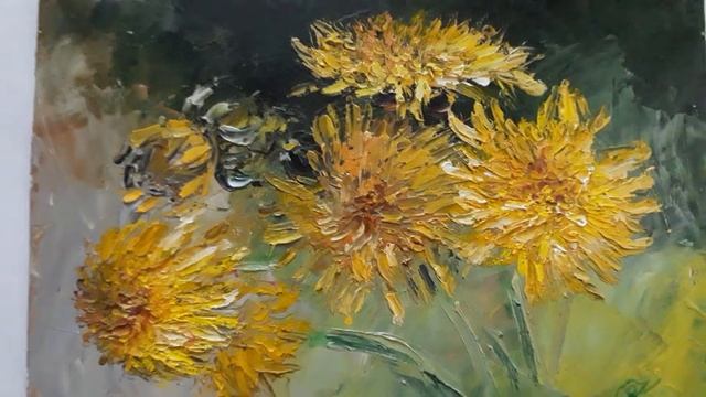 Миниатюра. Цветы маслом. Импрессионизм смотреть онлайн