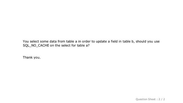 MySQL : When to use SQL_NO_CACHE смотреть онлайн