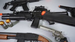 M4 M203 Grenade Launcher Toy Gun - Colt Anaconda Airsoft Gun -M870 - Realistic Toy Guns Collection