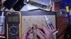 Тест клея B7000 на электропроводимость