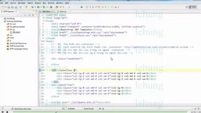 3. Bootstrap CSS - 1.Grid system смотреть онлайн