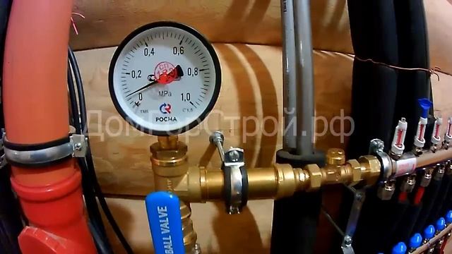 Опрессовка труб и проверка системы водяного теплого пола смотреть онлайн