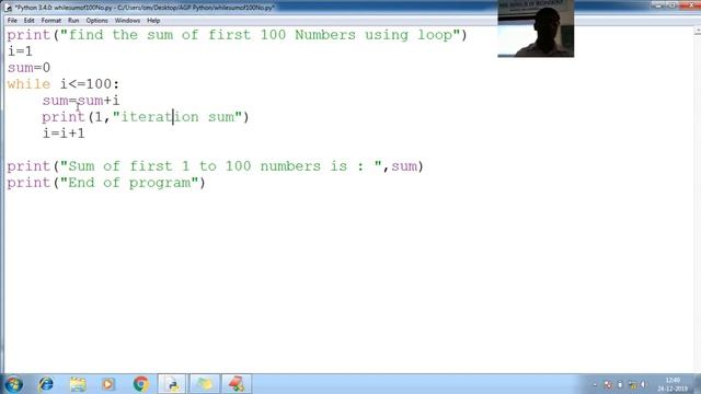 30 Python While loop Sum first 1 to 100 Numbers | Python Programming Tutorial for beginners to adva смотреть онлайн