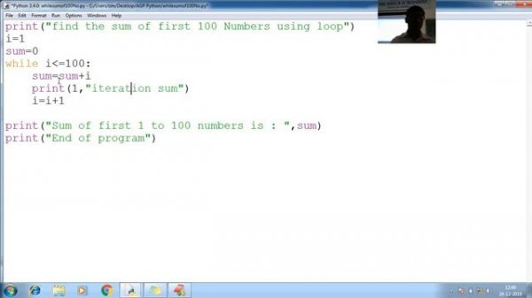 30 Python While loop Sum first 1 to 100 Numbers | Python Programming Tutorial for beginners to adva