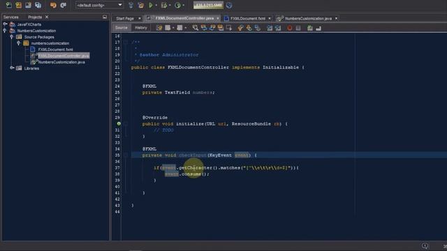 tut8 : JAVAFX Textfield customization for Numbers смотреть онлайн