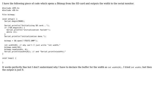 Arduino: Reading bytes from a file on SD Card - Understanding Buffer смотреть онлайн