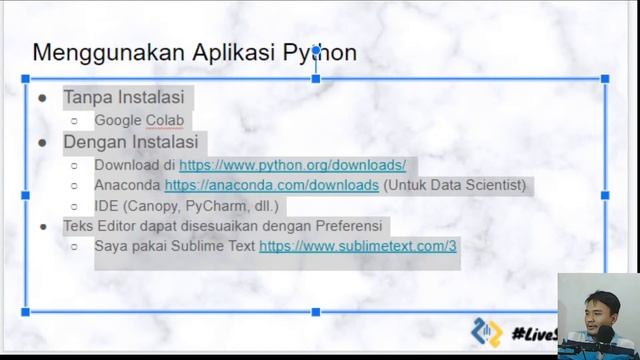 #LiveSeminggu Hari Ke-1 (Pengenalan Python, Instalasi, Workspace) смотреть онлайн