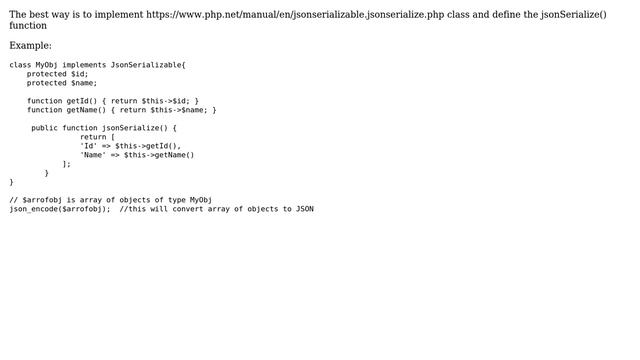 How to convert this PHP array of objects to json? (4 Solutions!!) смотреть онлайн