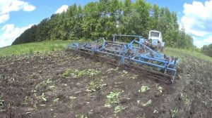 Культивация паров на тракторе Т-150К с культиватором кпк-8.5