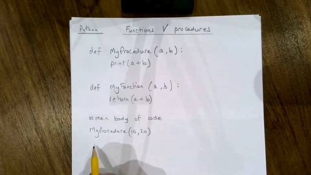 Functions V Procedures in Python смотреть онлайн