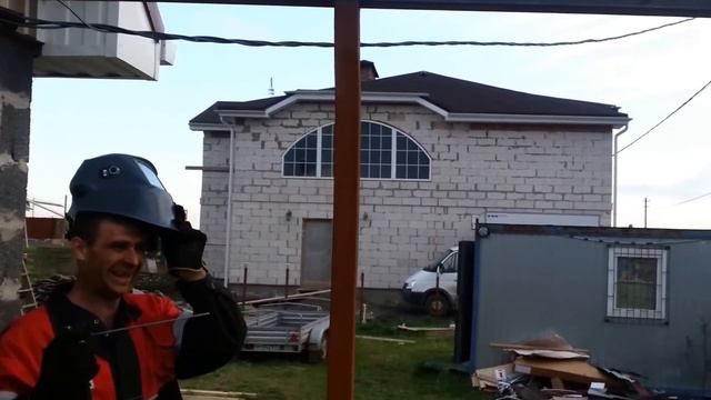 ИЗГОТОВЛЕНИЕ ОПОР ДЛЯ НАВЕСА!!! смотреть онлайн