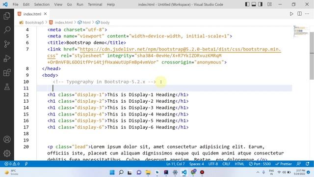 Bootstrap-5.0.X Training's Part-1(Intro,New Features, Typography,Colors) смотреть онлайн