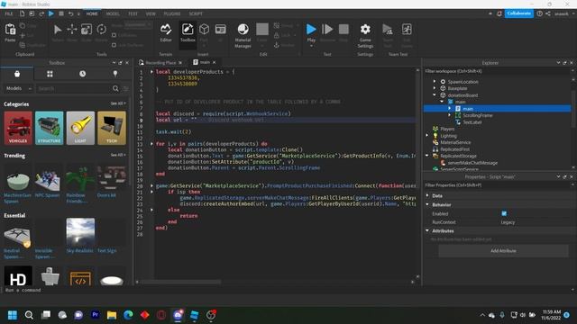 DONATION BOARD with DISCORD LOGGING in Roblox | Tutorial смотреть онлайн