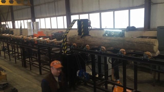 Линии для раскряжевки бревен производства ПО 