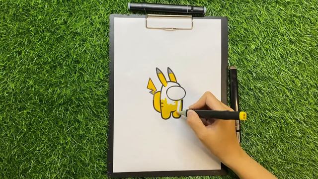 AMONG US POKEMON | How to Draw & Coloring Pages & Kids Songs смотреть онлайн