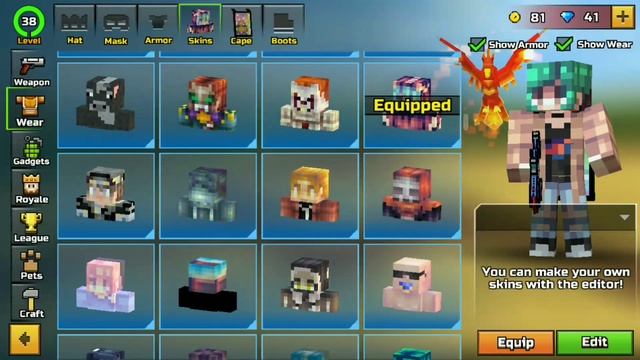 PIXEL GUN 3D BEST MODDED SKINS!! смотреть онлайн
