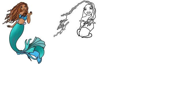 How to Draw The LITTLE MERMAID Ariel смотреть онлайн