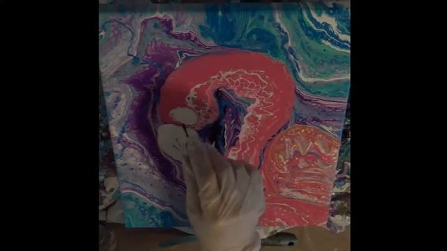 "Pink Flamingo" Acrylic Pour Painting! смотреть онлайн