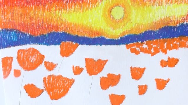 Уроки рисования. Как нарисовать поле с цветами (ПЕЙЗАЖ) | Art School смотреть онлайн