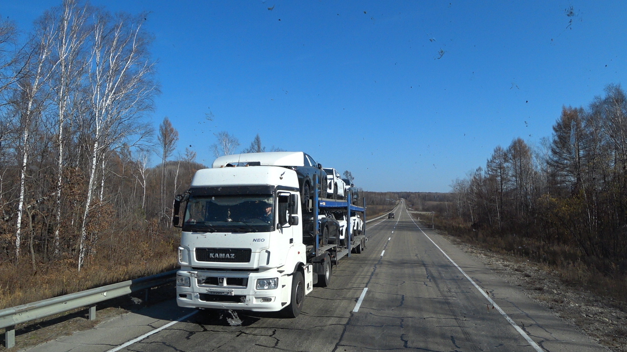 Трэш на трассе в Амурской области_ пожар, ДТП и .... смотреть онлайн