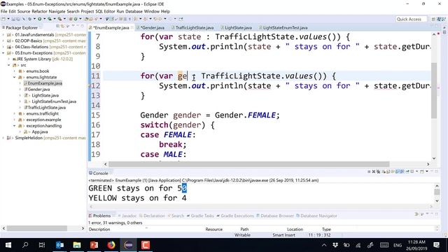 15 Enumeration & Exceptions смотреть онлайн