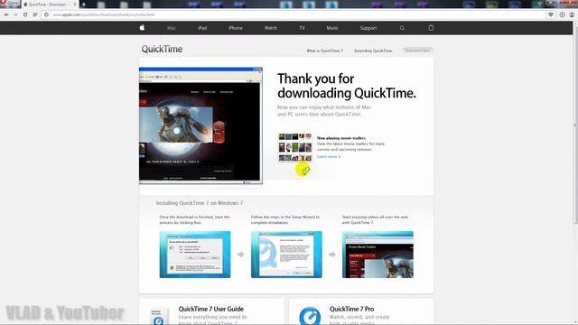 Где скачать и как установить QuickTime player / How to install QuickTime player смотреть онлайн