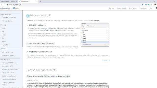 Database Connection in R - odbc | R Cheat Sheets смотреть онлайн