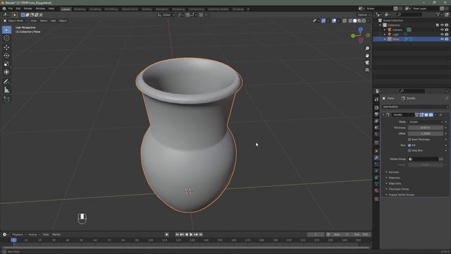 Blender. Моделюємо глечик. Робота з кривими. Модифікатори Screw, Solidify, Subdivision Surface. смотреть онлайн