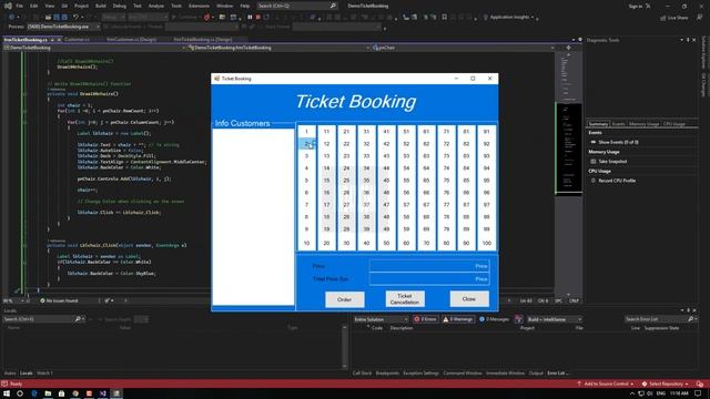 C#, Winforms, Windows form, Ticket Booking, Textbox,GroupBox, Label, Panel, Button, Error provider. смотреть онлайн