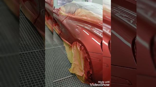 preal red by Kansai paint, clear coat 5.1, iwata WS400 mclaren sports car. смотреть онлайн