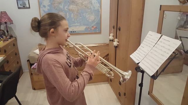 Игра на трубе: Учусь играть на трубе. Видео для детей №16: Играю Менуэт Моцарта смотреть онлайн