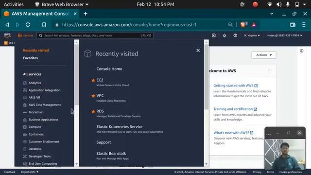Walkthrough of the AWS Management Console | Login to Amazon Web Services account | AWS Cloud cours смотреть онлайн
