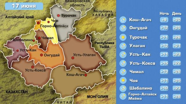 Погода, Республика Алтай, 2020_06 17 июня смотреть онлайн