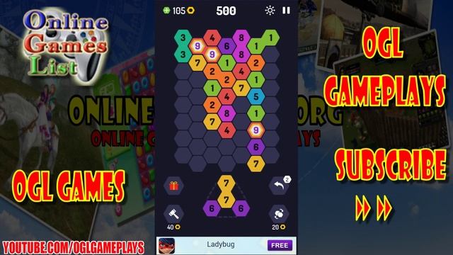 UP 9 - Hexa Puzzle! Merge Numbers to get 9 - Android iOS Gameplay смотреть онлайн