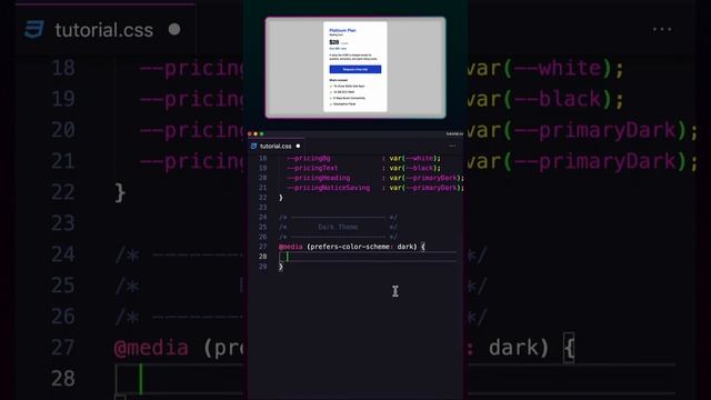 Dynamic Theme using prefers-color-scheme and CSS Custom Properties @media Rule смотреть онлайн