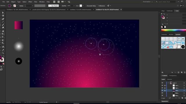 How to create beautiful Galaxy background in Adobe illustrator tutorials смотреть онлайн