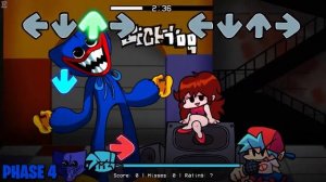 Blue ALL PHASES vs Huggy Wuggy ALL PHASES  - Friday Night Funkin' (Roblox Rainbow Friends)