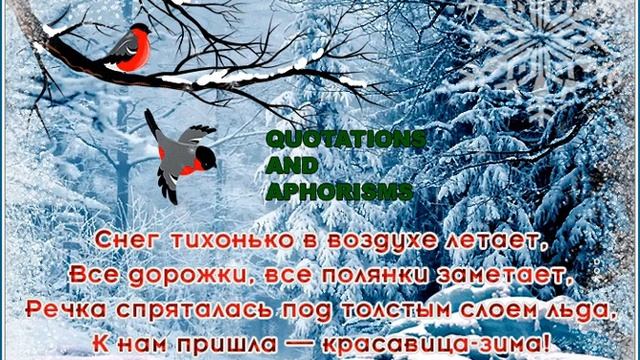 СНЕГ ТИХОНЬКО В ВОЗДУХЕ ЛЕТАЕТ. ЦИТАТЫ О ЖИЗНИ смотреть онлайн