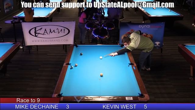 US 1 Billiards February Pro Am - Mike Dechaine vs Kevin - Hot Seat смотреть онлайн