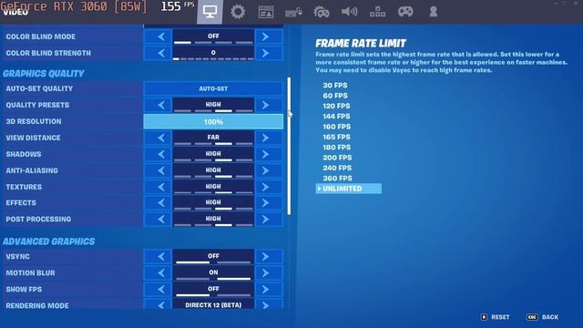 ? NVIDIA GeForce RTX 3060 [Laptop, 85W] - Fortnite gameplay benchmarks (1080p) смотреть онлайн