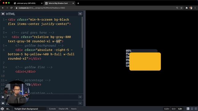 Make a Big Shadow Card with Tailwind CSS смотреть онлайн