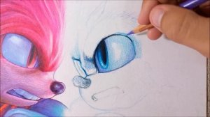 Drawing Sonic vs Knuckles (Sonic the Hedgehog 2) | Fame Art